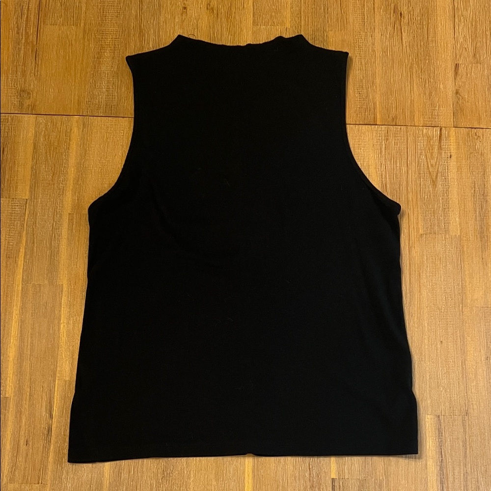 a new day Black Mock Neck Tank